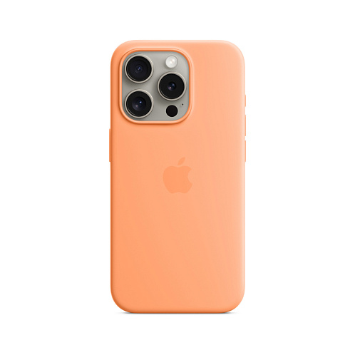 Чехол Apple iPhone 15 Pro Max Silicone MagSafe Orange Sorbet